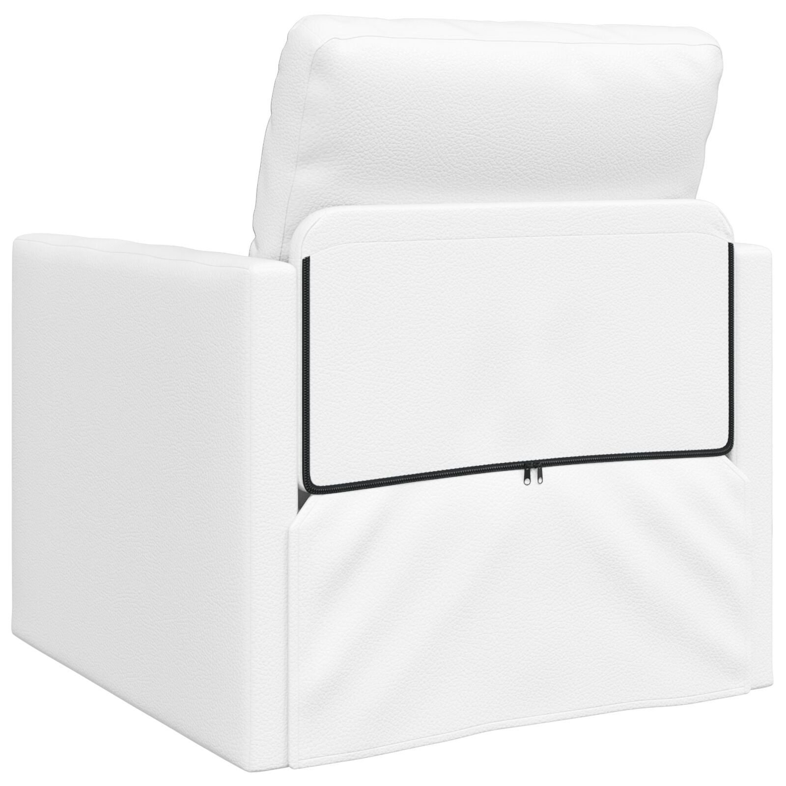 Boden-Sofa-Bett 2-in-1 Weiß 74x77x81 cm Kunstleder