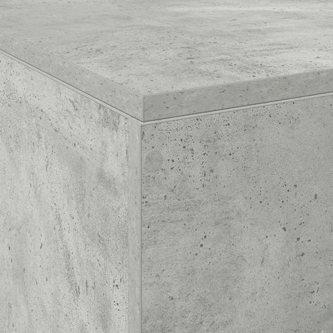 Aufbewahrungsbettgestell Beton Grau 120x190 cm