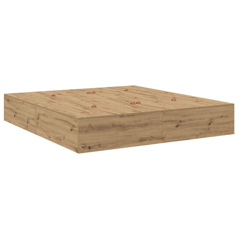 Aufbewahrungsbettgestell Artisan Eiche 200x200 cm