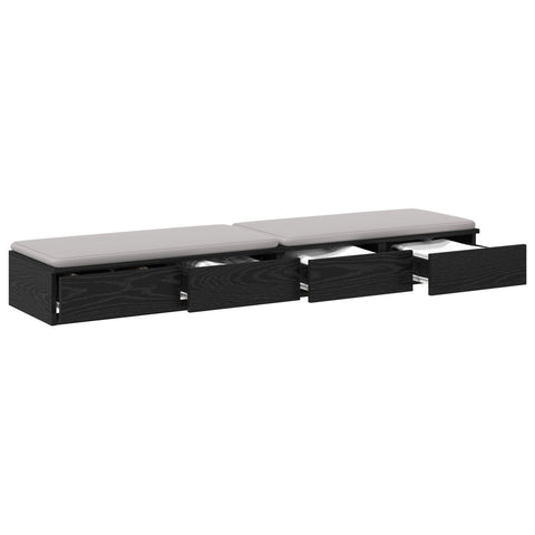 Nachttisch Schwarze Eiche Holzwerkstoff 160 x 36,5 x 16,5 cm