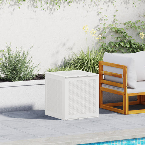 Garten Aufbewahrungsbox Weiß 55x53x57 cm PP
