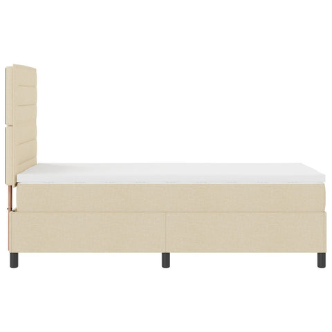 Beige Boxspringbett mit Matratze 80x200 cm
