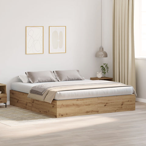 Aufbewahrungsbettgestell Artisan Eiche 200x200 cm