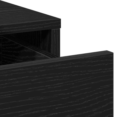 Sideboard Schwarz Eiche 40x41x75 cm Holzwerkstoff