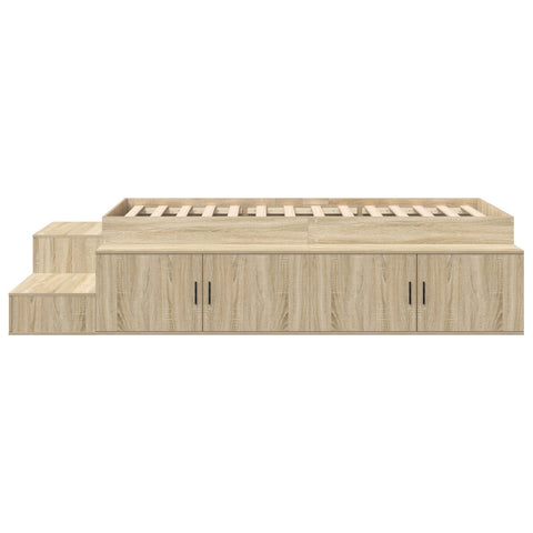 Aufbewahrungsbettgestell Sonoma Eiche 75x190 cm