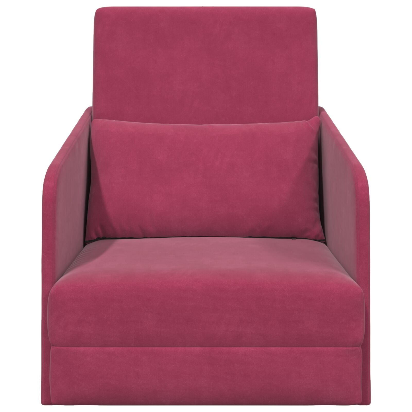 Futon-Sofa 2-in-1 Weinrot 65x80x83 cm Samt