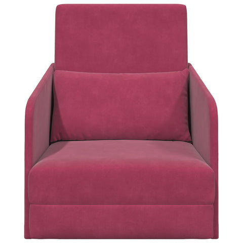 Futon-Sofa 2-in-1 Weinrot 65x80x83 cm Samt