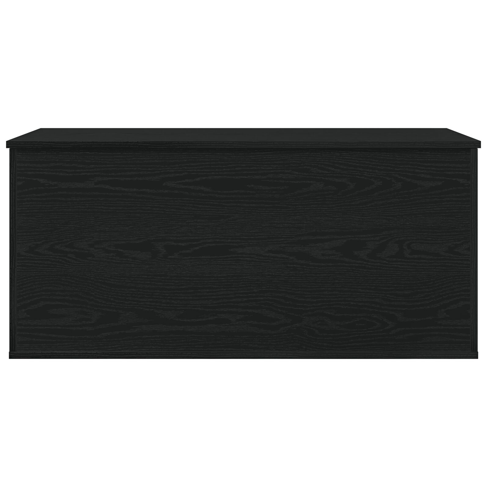 Aufbewahrungsbox mit Deckel Schwarz Eichenholz 100x42x46 cm Holzwerkstoff