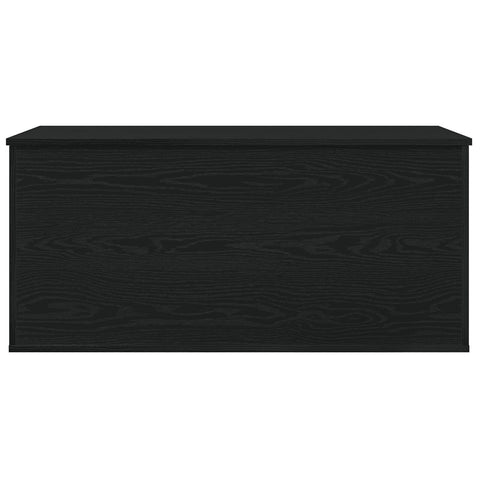 Aufbewahrungsbox mit Deckel Schwarz Eichenholz 100x42x46 cm Holzwerkstoff
