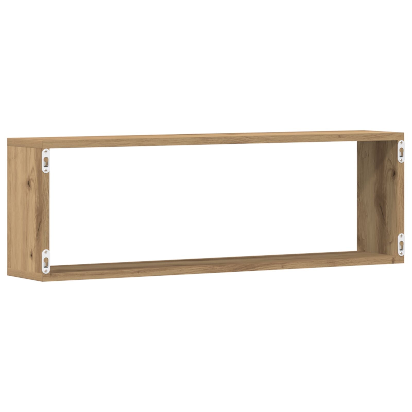 4er Set Wandregale Artisan Eiche 80x15x26 cm Holzwerkstoff