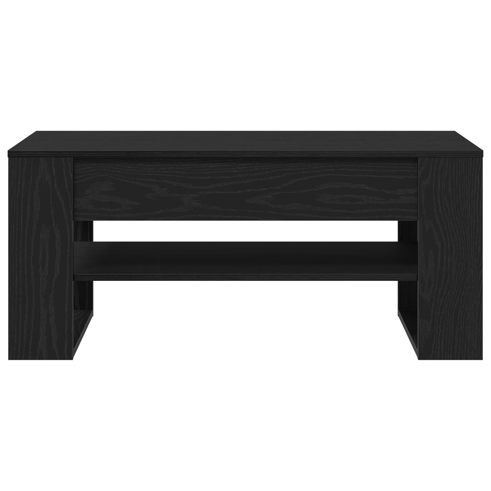 Couchtisch Schwarz Eiche 102x55x45 cm Holzwerkstoff