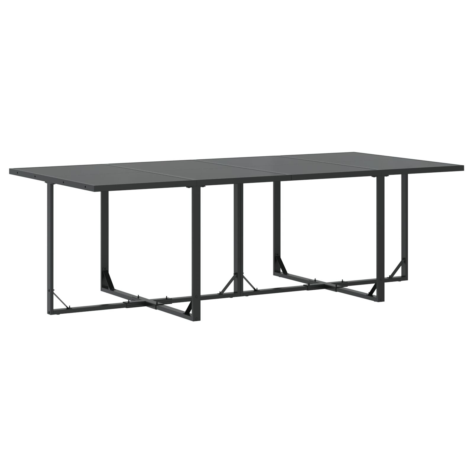 10-teiliges Gartenesszimmer-Set mit Kissen aus Stahl und Textilene