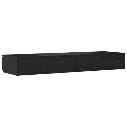 Bett Schubladen Schwarz 120x36,5x16,5 cm Holzwerkstoff