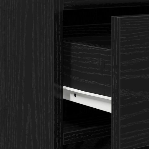 Sideboard Schwarz Eiche 40x41x75 cm Holzwerkstoff