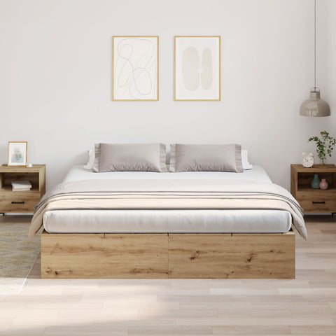 Aufbewahrungsbettgestell Artisan Eiche 200x200 cm