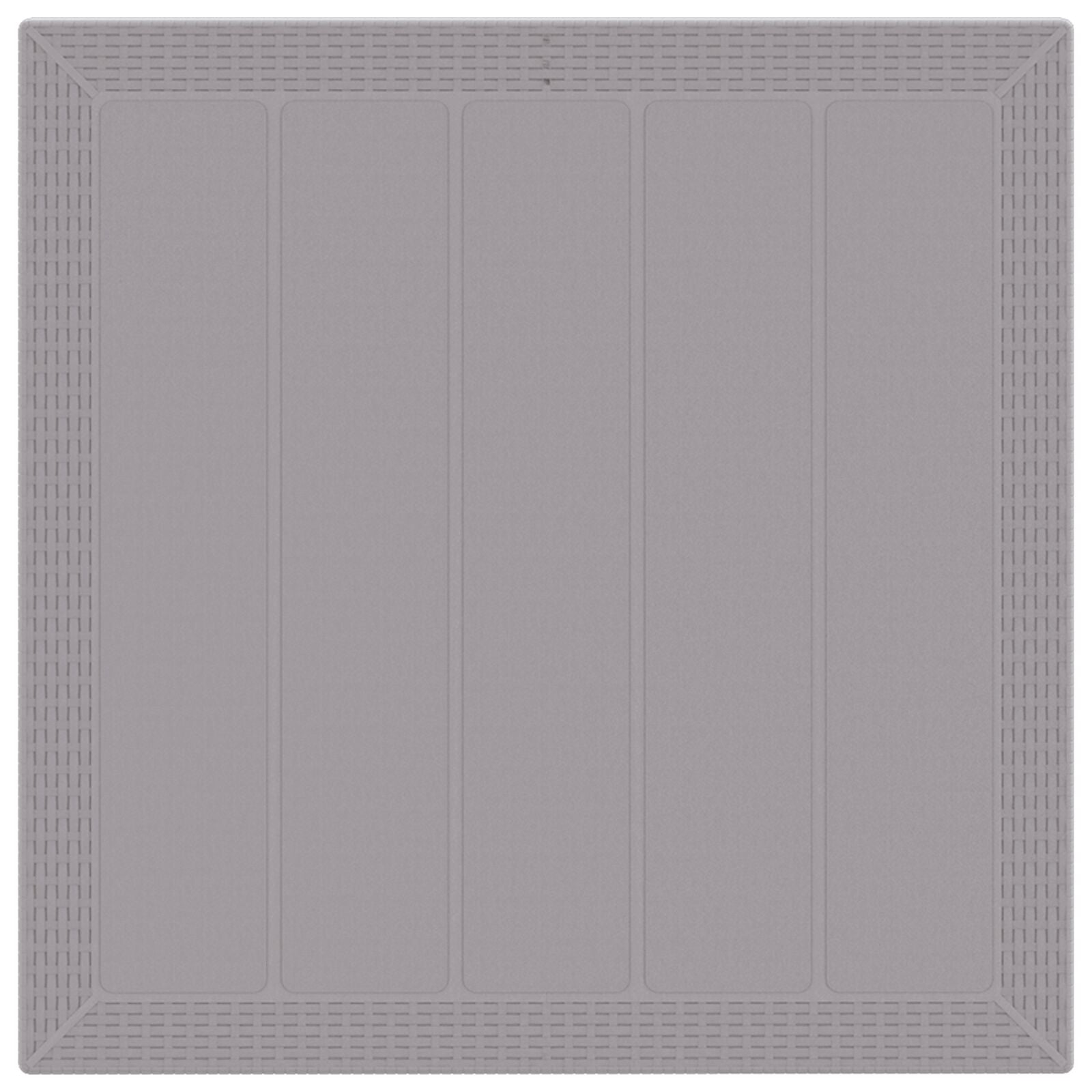3-teilige Garten Essgruppe mit Kissen Helles Grau Poly-Rattan