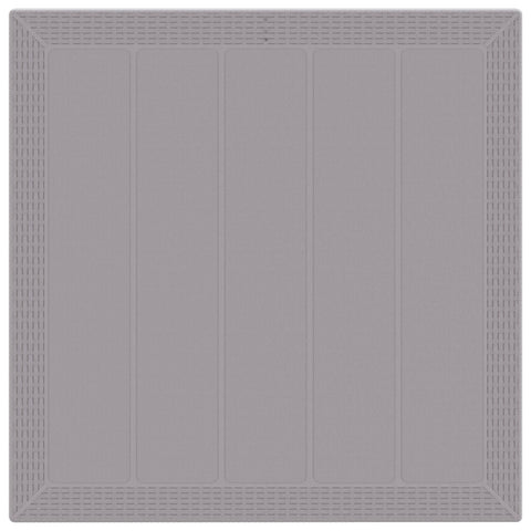 3-teilige Garten Essgruppe mit Kissen Helles Grau Poly-Rattan