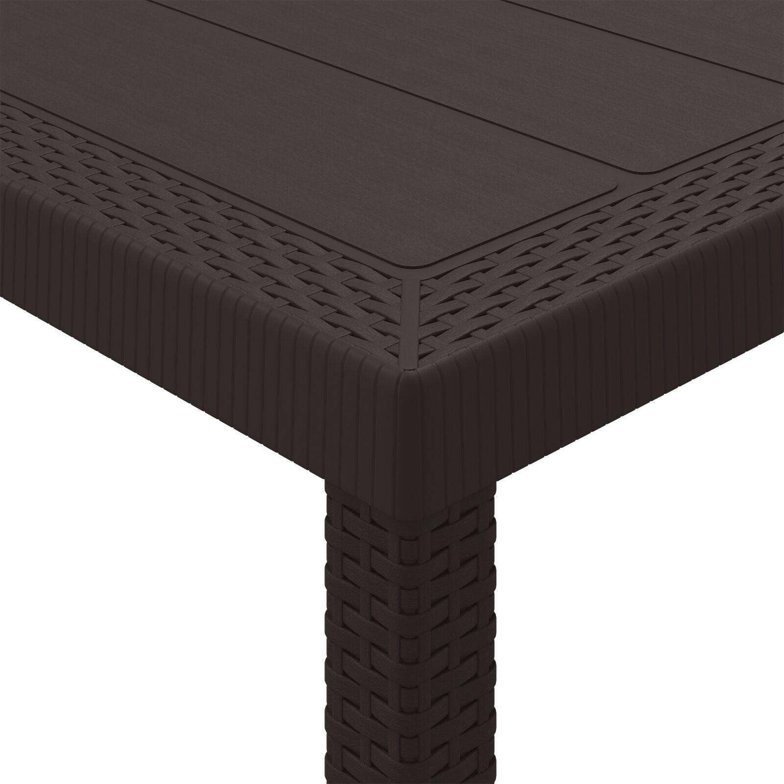 11-teiliges Garten-Ess-Set Brauner Poly Rattan