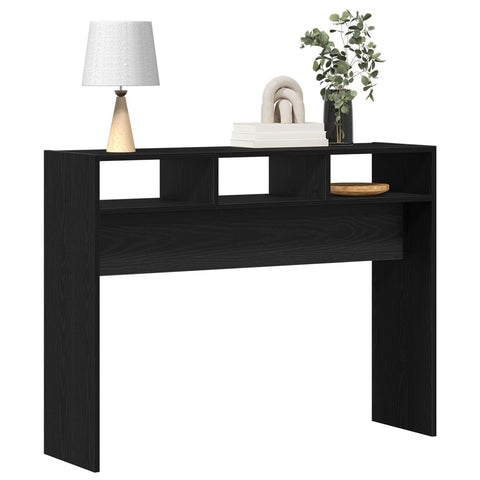 Konsolentisch Schwarz Eiche 105x30x80 cm