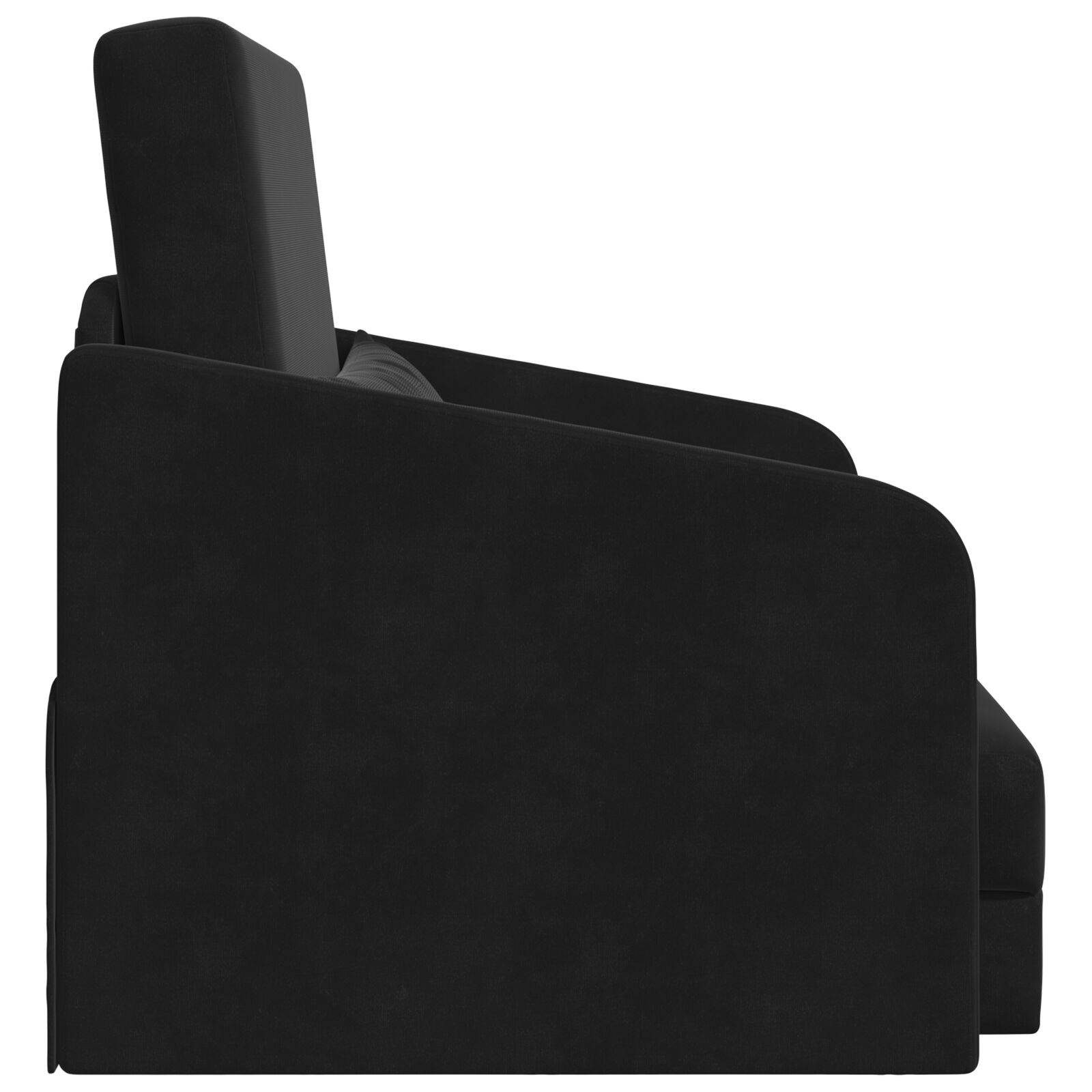 Boden Sofa Bett 2-in-1 Schwarz 65x80x83 cm Samt