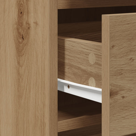 2-teiliges Frisiertisch Set mit LED in Artisan Eiche Holzwerkstoff
