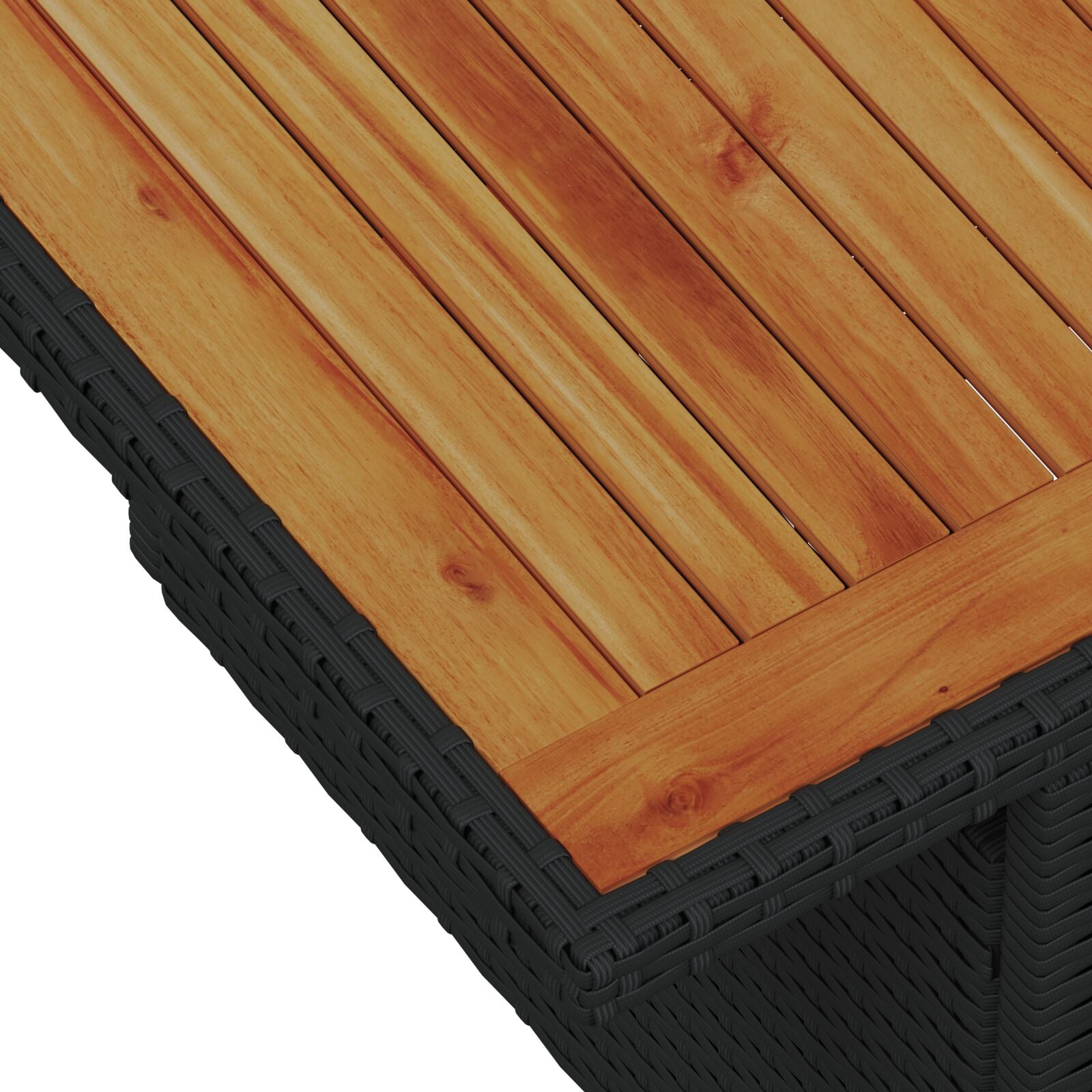 10-teilige Garten Essgruppe mit Kissen Schwarz Poly Rattan Akazie