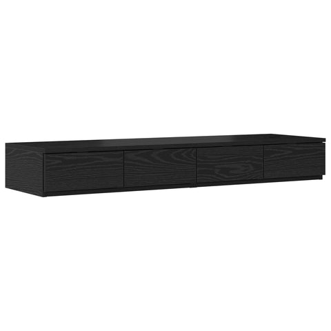 Bett Schubladen Schwarz 120x36,5x16,5 cm Holzwerkstoff
