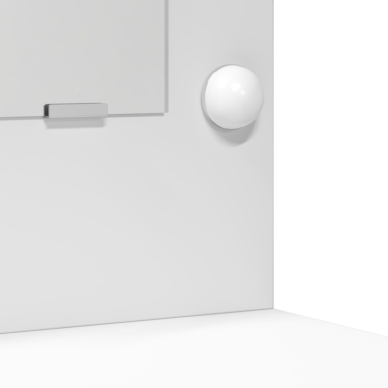 2-teiliges Schminktisch-Set mit LED in Weiß aus MDF