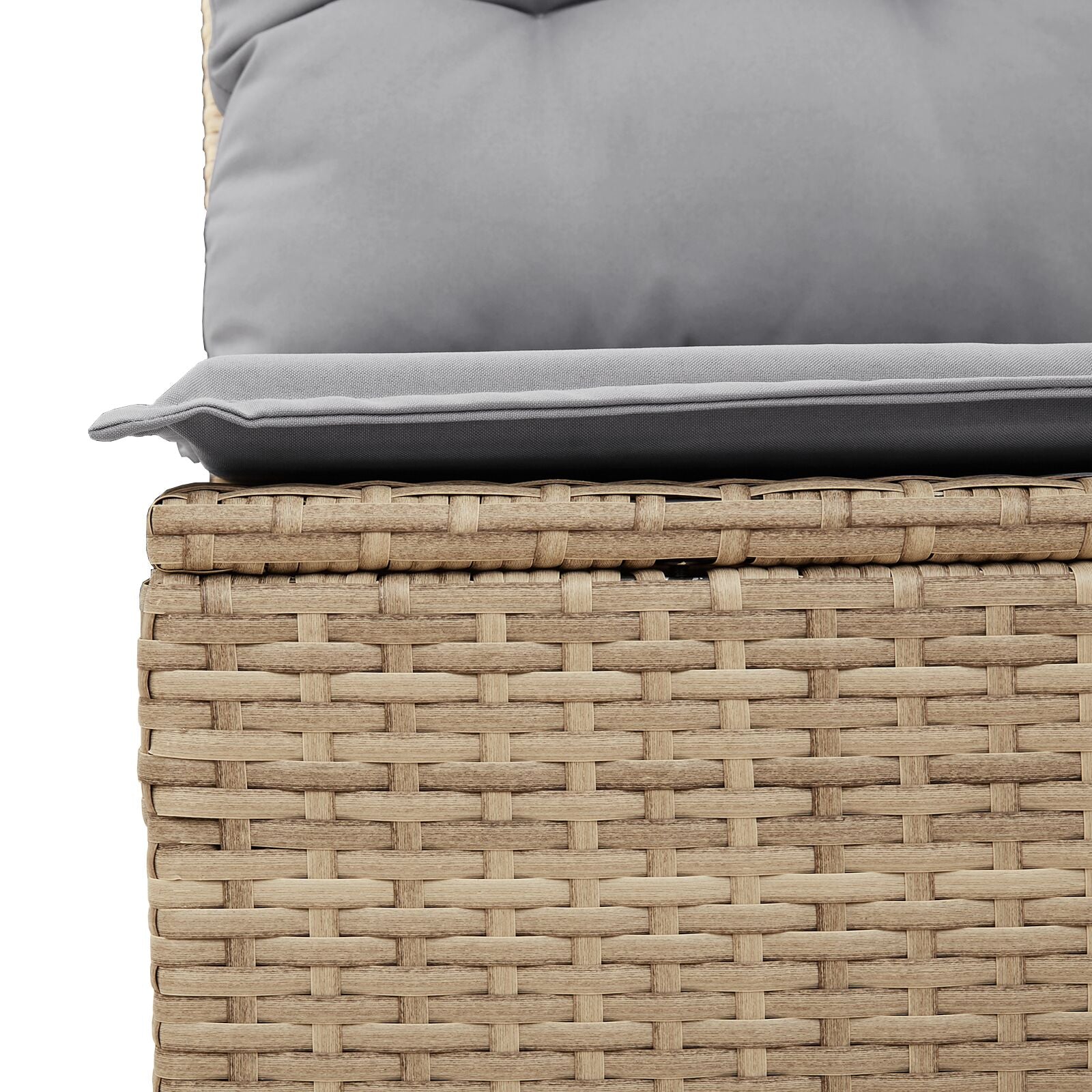 10-teiliges Garten Essgruppe mit Kissen Beige Poly Rattan Akazie