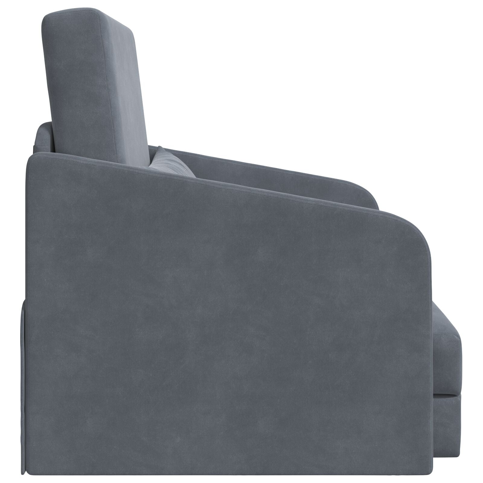 Boden Sofa Bett 2-in-1 Dunkelgrau 65x80x83 cm Samt
