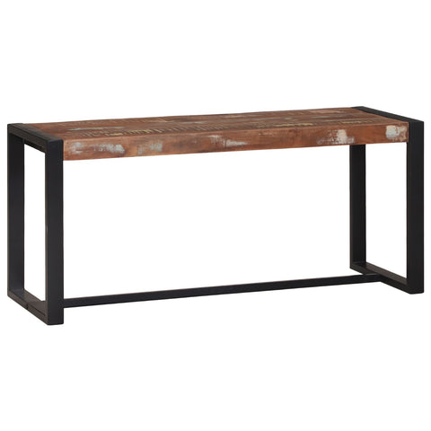 Bank Bunt Massivholz Altholz 100 x 35 x 45 cm Aussage-Stück