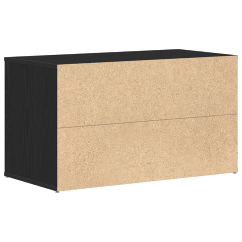 Bank Schwarz Eiche 80x40x45 cm aus Spanplatte