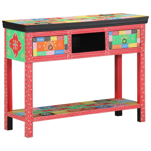 Konsolentisch bunt 100x30x75 cm aus Massivholz Mango