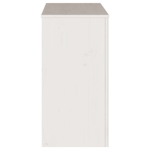 Konsolentisch ""DRAMMEN"" Weiß 89,5x37x73 cm Massivholz Kiefer