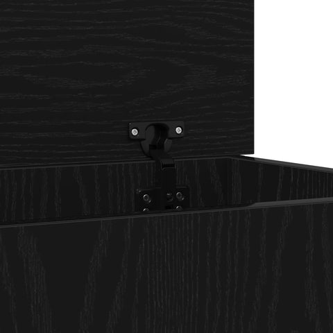 Aufbewahrungsbox Schwarzes Eichenholz 70x40x38 cm Ingenieurholz