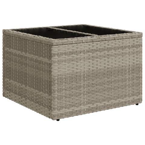 10-teiliges Garten Essgruppe mit Kissen Grau Poly Rattan