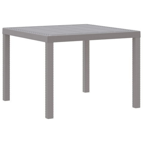 3-teilige Garten Essgruppe mit Kissen Helles Grau Poly-Rattan