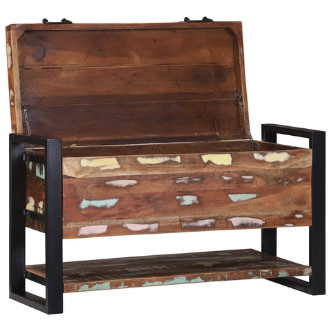 Aufbewahrungskiste Mehrfarbig 80x35x45 cm Massivholz Altholz