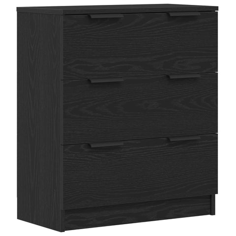 3-teilige Sideboards aus schwarzem Eichenholzwerkstoff