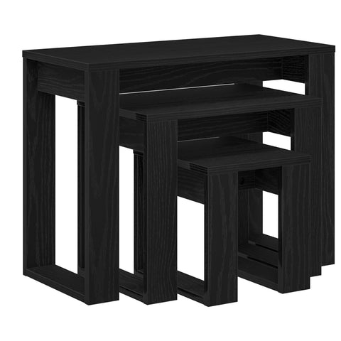3-teilige Nestingtische in Schwarz Eiche aus Holzwerkstoff
