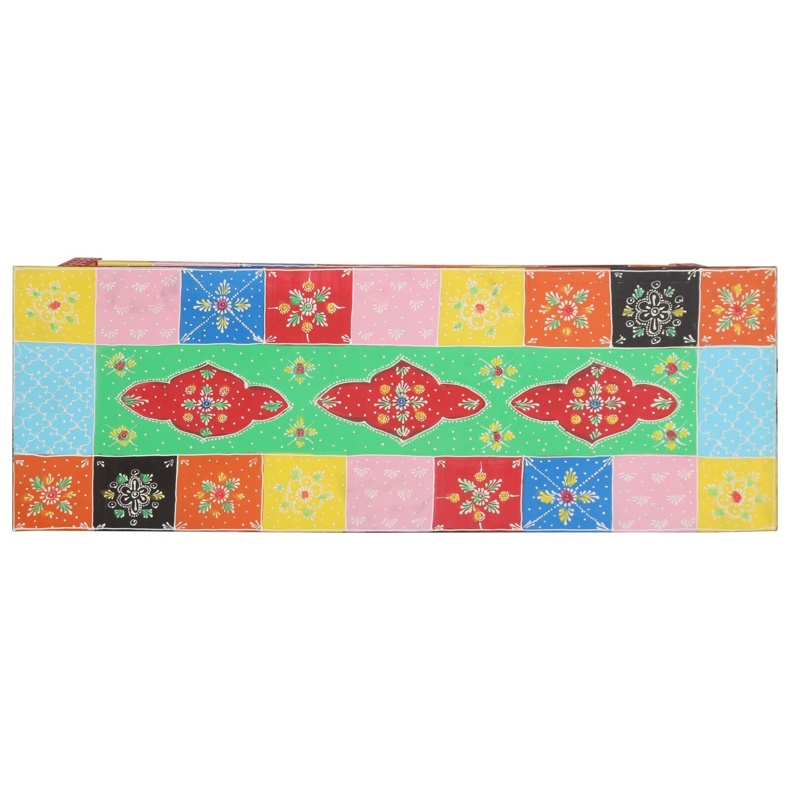 Konsolentisch bunt 100x30x75 cm aus Massivholz Mango