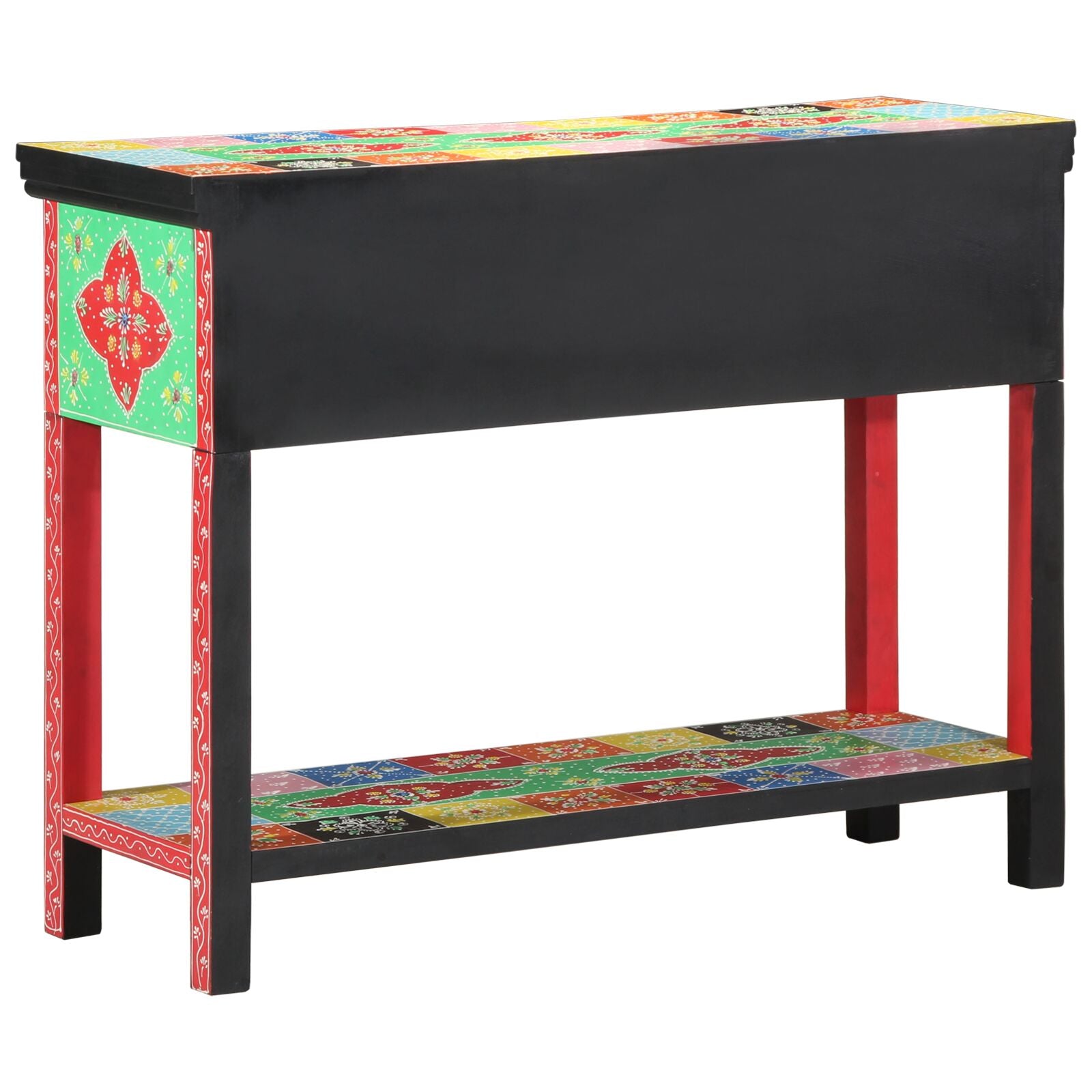 Konsolentisch bunt 100x30x75 cm aus Massivholz Mango