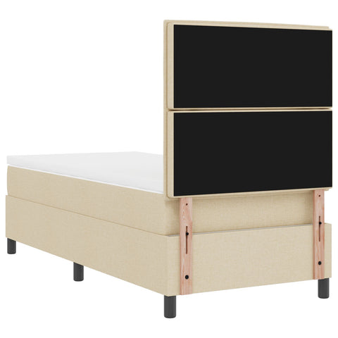 Beige Boxspringbett mit Matratze 80x200 cm