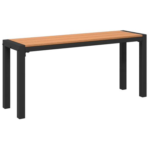 3-teiliges Garten-Esszimmer-Set aus Stahl und WPC Braun