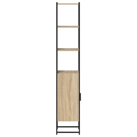 Badezimmer Schrank Sonoma Eiche 33x33x185,5 cm Ingenieurholz