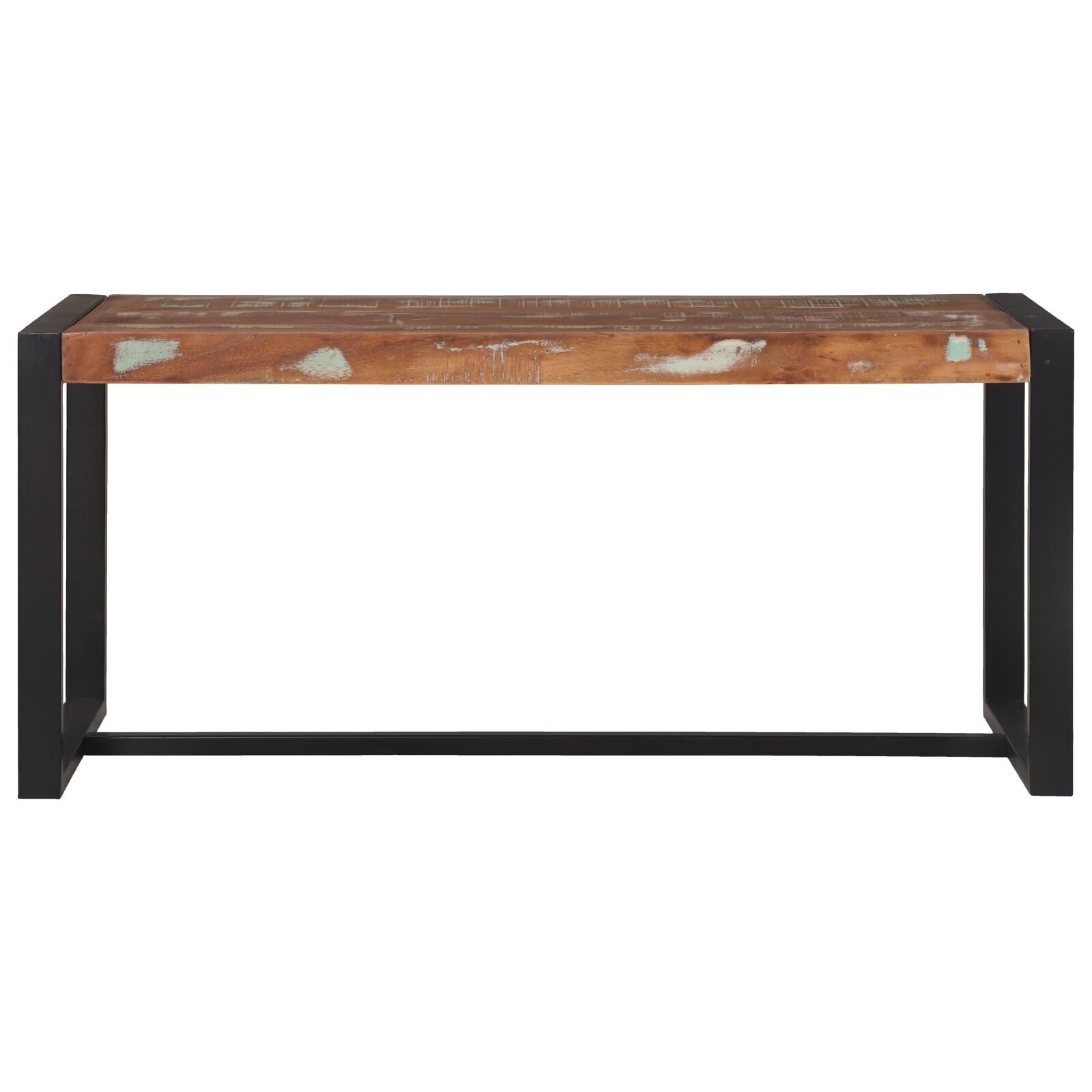 Bank Bunt Massivholz Altholz 100 x 35 x 45 cm Aussage-Stück