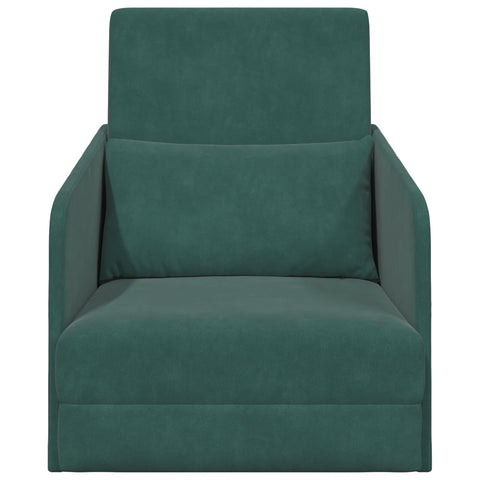 Boden-Sofa-Bett 2-in-1 Dunkelgrün 65x80x83 cm Samt