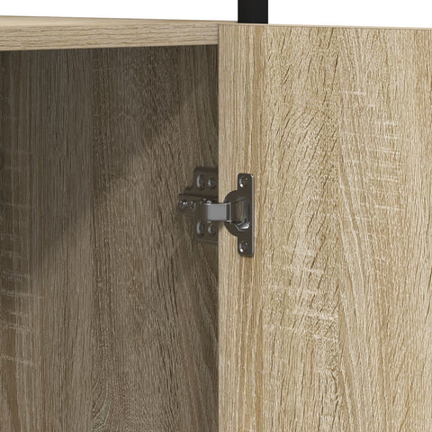 Badezimmer Schrank Sonoma Eiche 33x33x185,5 cm Ingenieurholz
