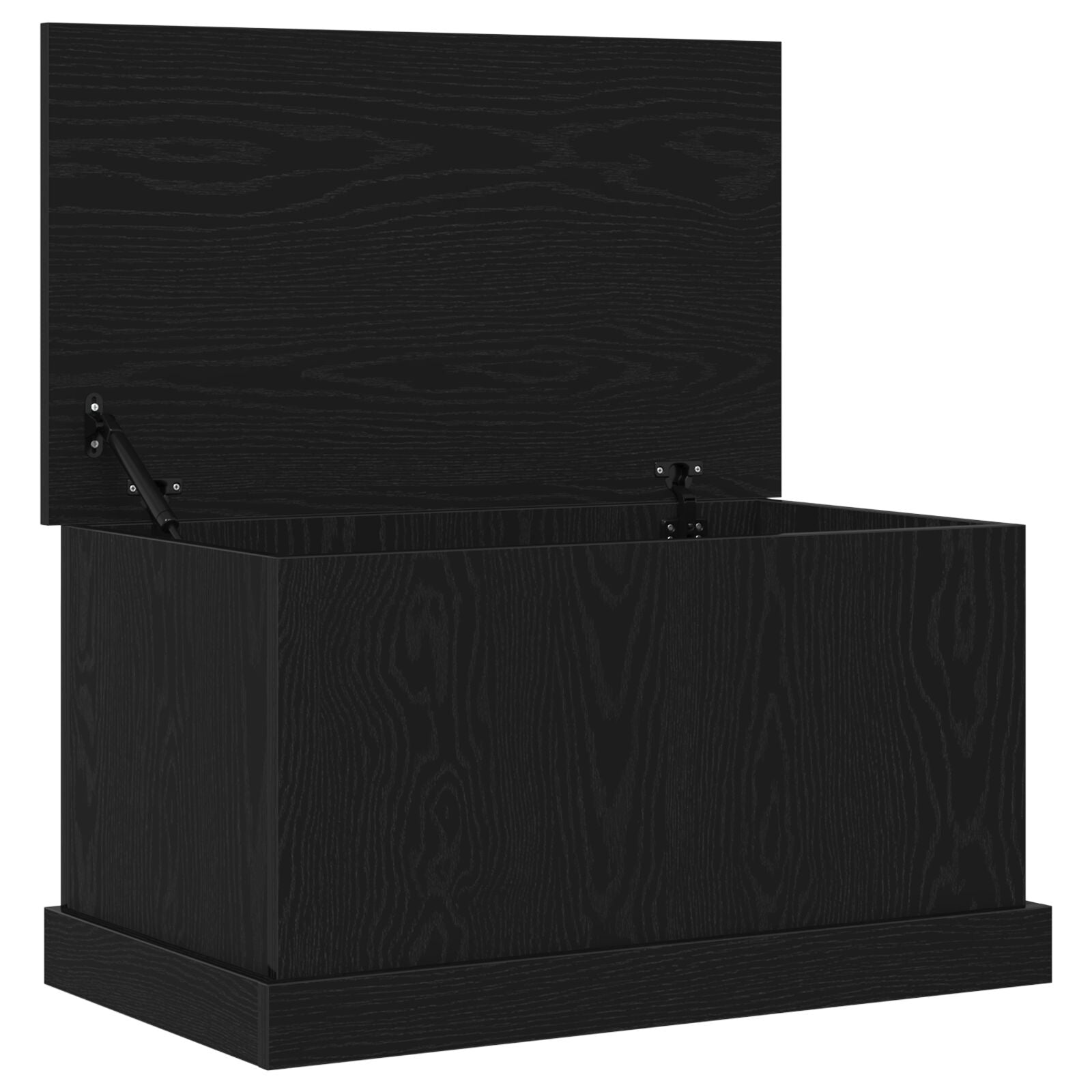 Aufbewahrungsbox Schwarzes Eichenholz 70x40x38 cm Ingenieurholz