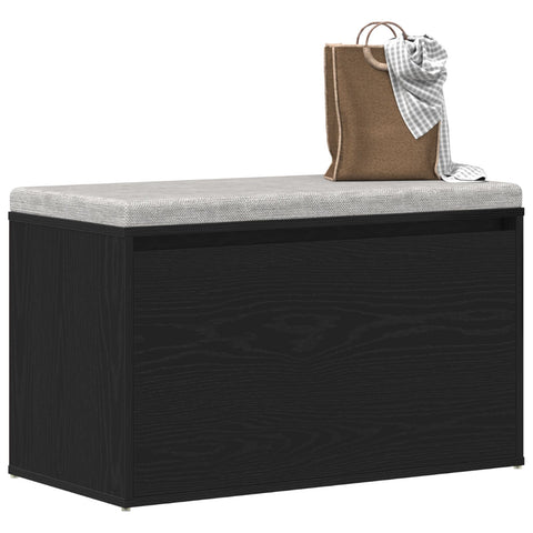 Bank Schwarz Eiche 80x40x45 cm aus Spanplatte